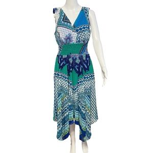 Rabbit Rabbit Rabbit - Women’s Asymmetrical Paisley Boho Dress Sz. 8